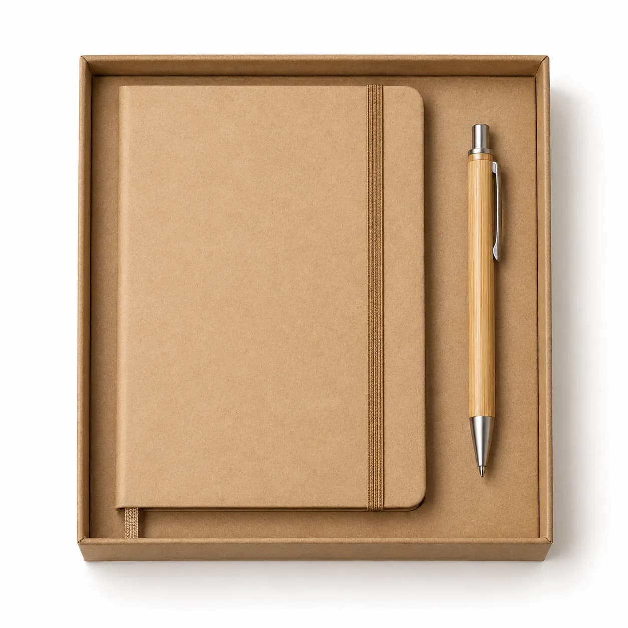 Duo notitieboek en pen met natuurlijke uitstraling – afbeelding 1