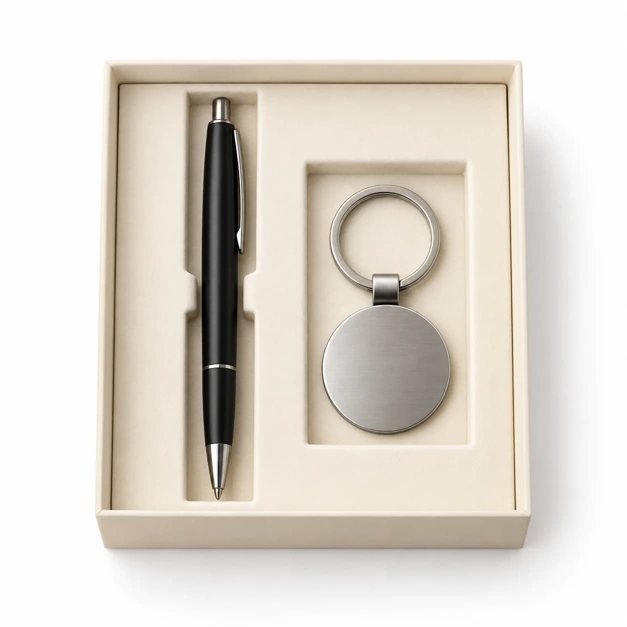 Duo pen en ronde sleutelhanger – afbeelding 1