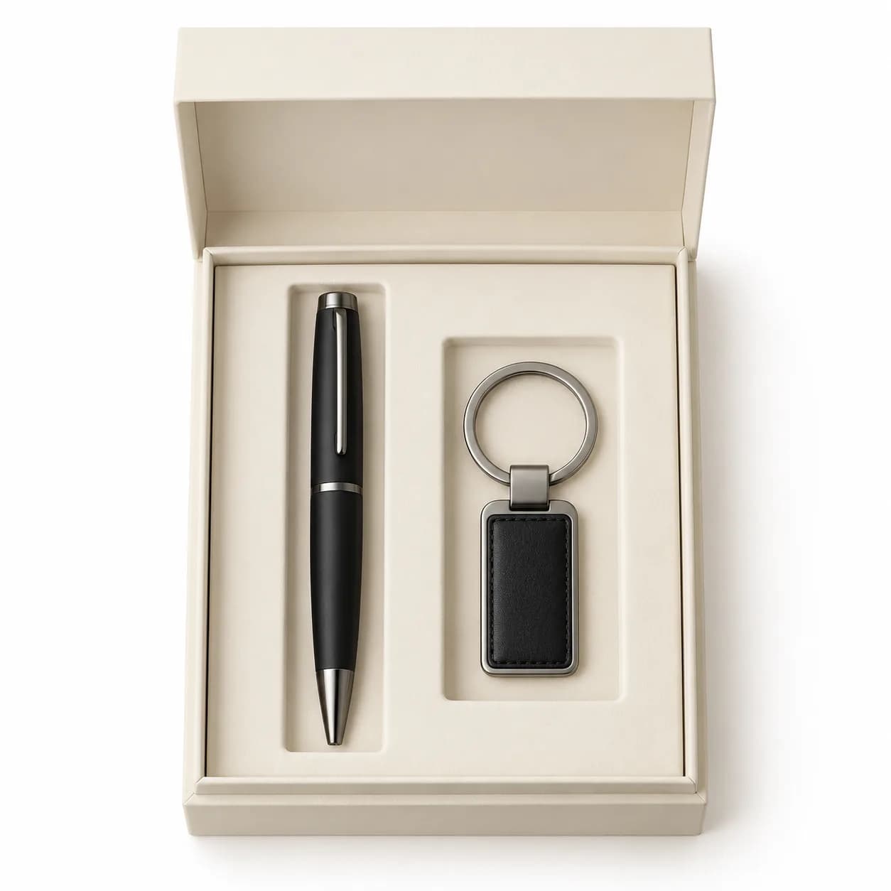 Duo zwarte pen en sleutelhanger – afbeelding 1
