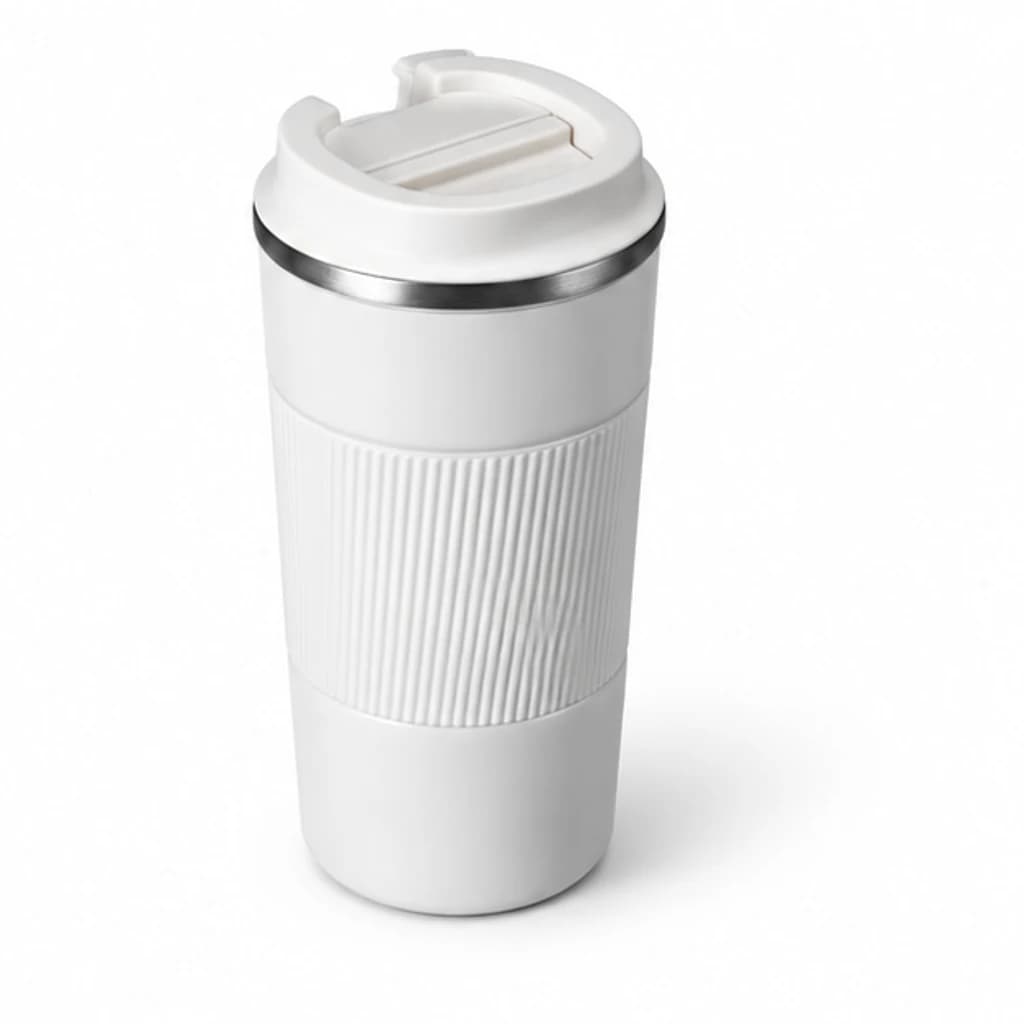 Witte beker met deksel 510 ml: afbeelding 2