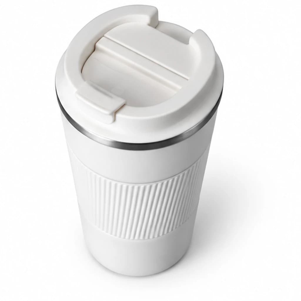 Witte beker met deksel 510 ml: afbeelding 4