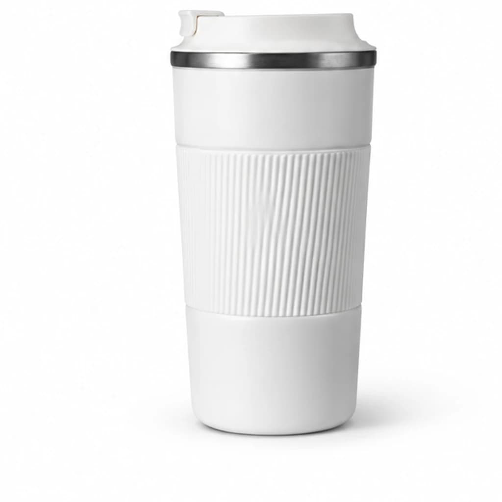 Witte beker met deksel 510 ml: afbeelding 3