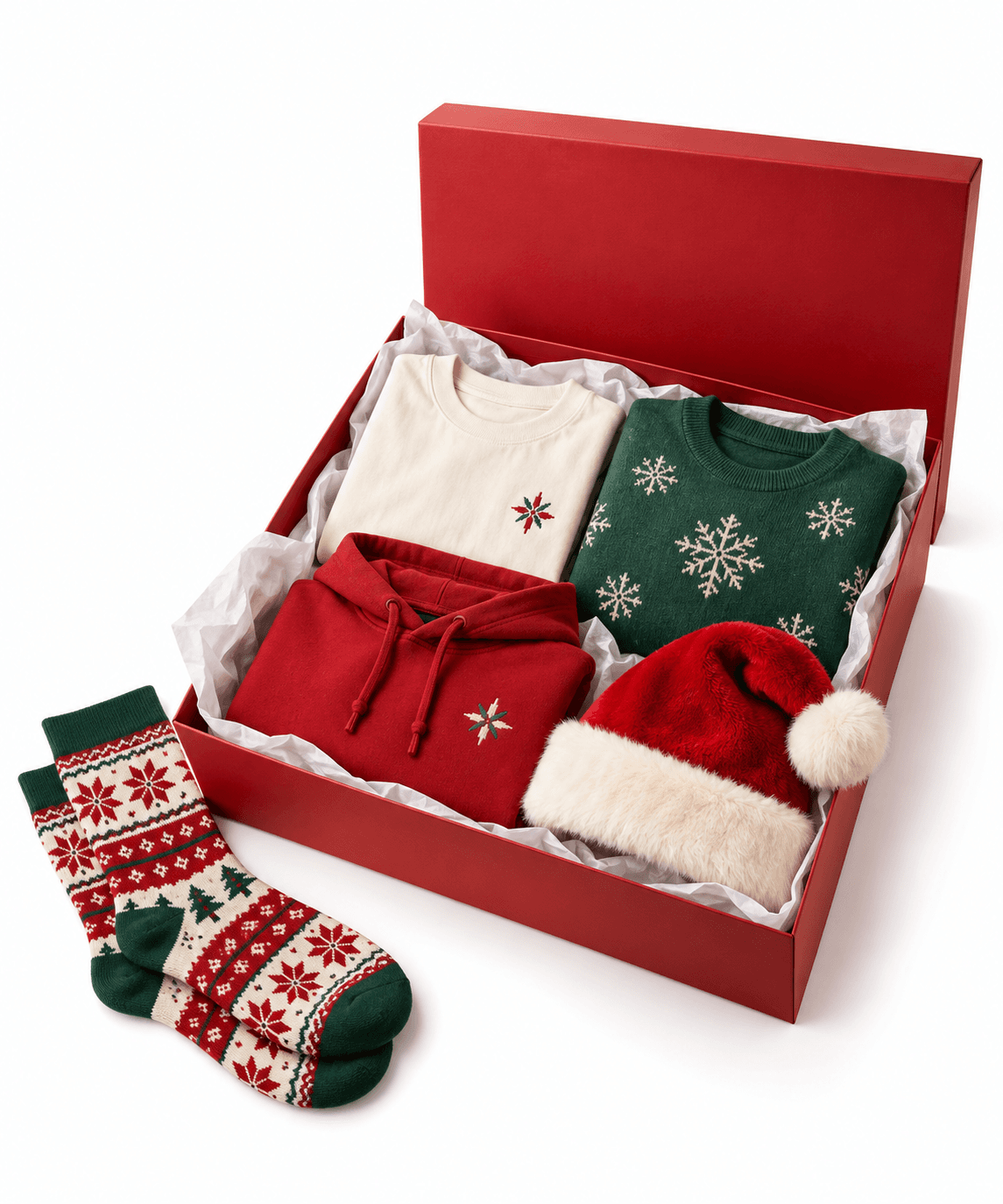 Kerstpakket met kleding voor medewerkers: inhoud en prijs