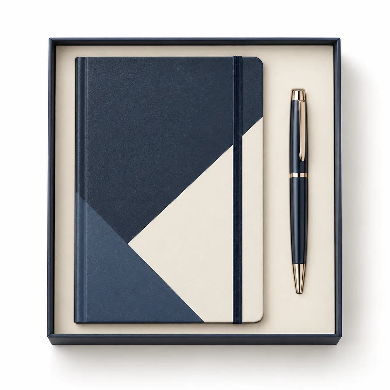 Set geometrisch notitieboek en pen