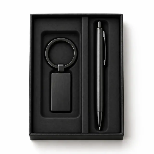 Set teamsleutelhanger en pen
